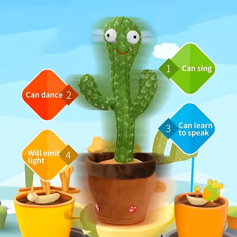 WigglePaws Dancing Cactus Toy