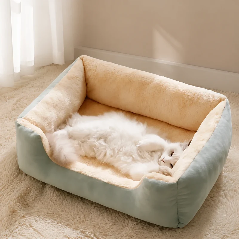 Cozy Haven Plush Bolster Pet Bed