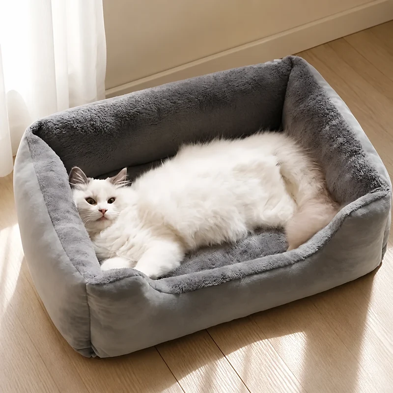 Cozy Haven Plush Bolster Pet Bed