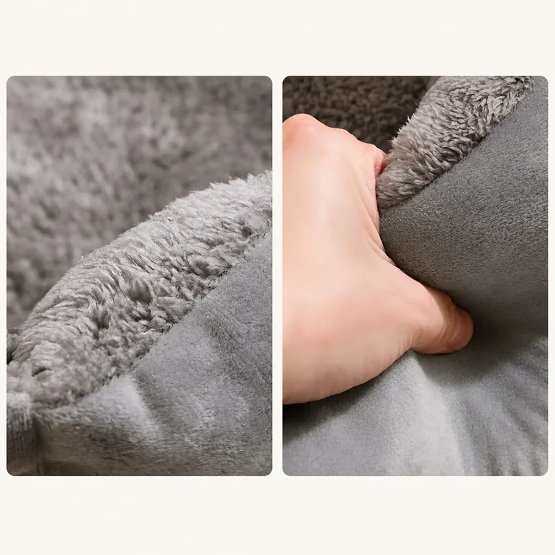 Cozy Haven Plush Bolster Pet Bed