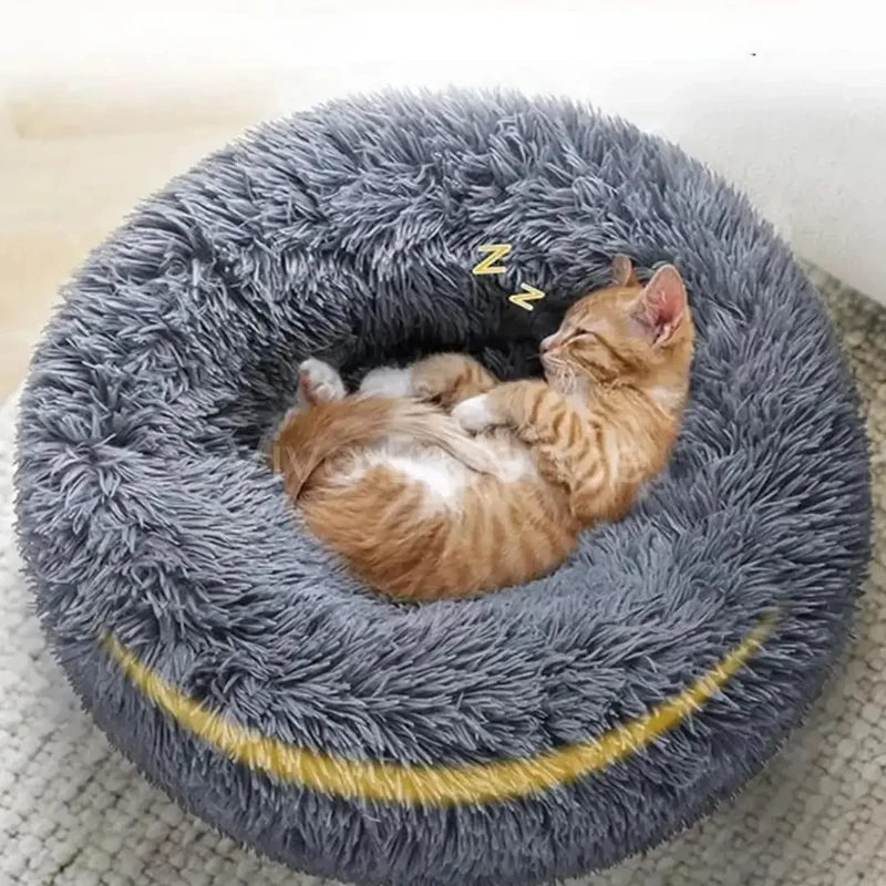 Calming Donut Pet Bed - Plush & Washable