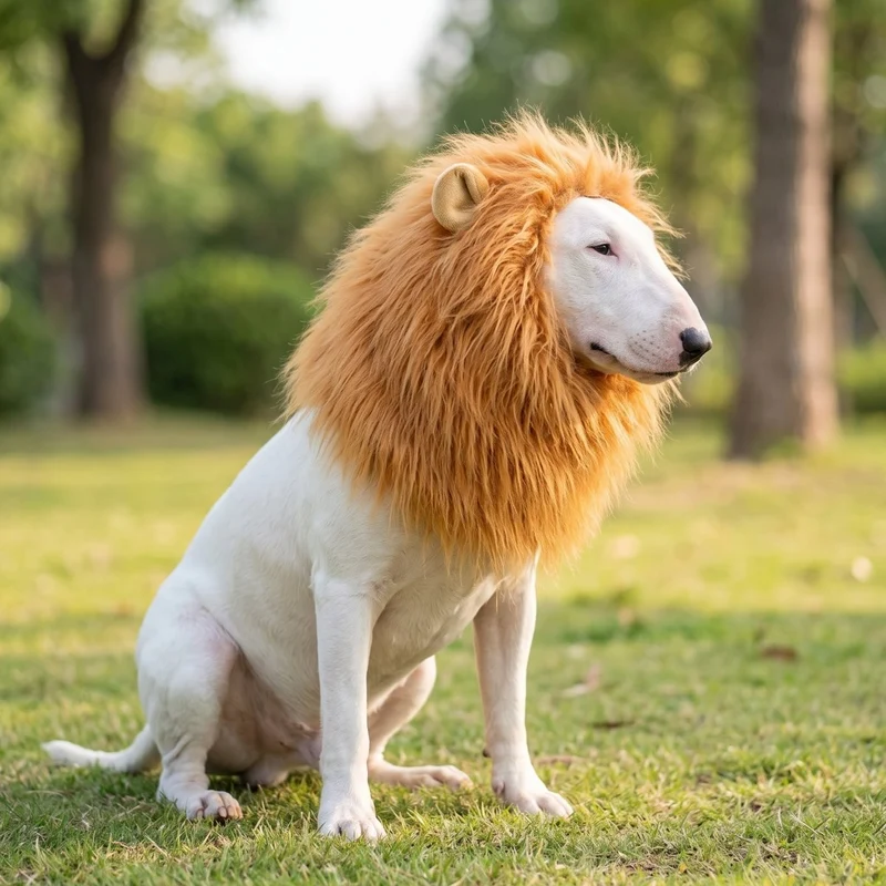 Bull Terrier Lion Mane Costume