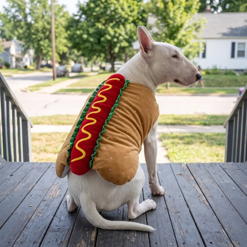 Bull Terrier Hot Dog Costume