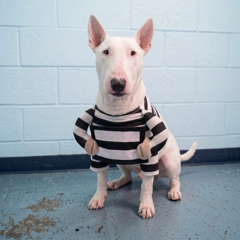 Prisoner Bull Terrier Halloween Costume