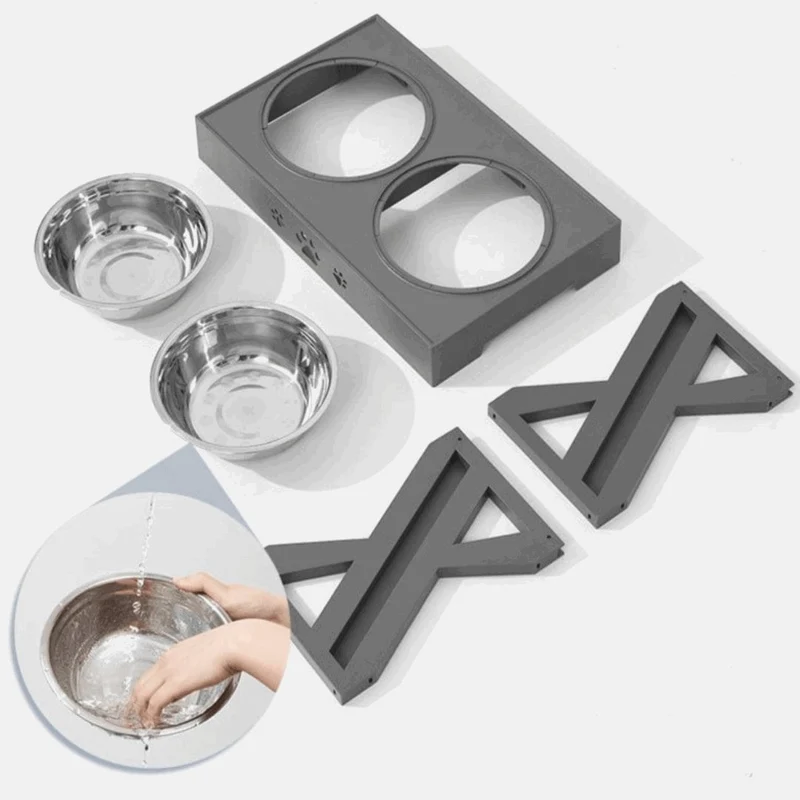 Adjustable Elevated Bowl Stand