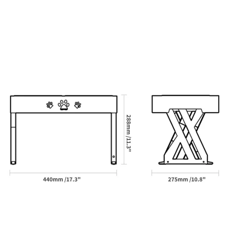 Adjustable Elevated Bowl Stand