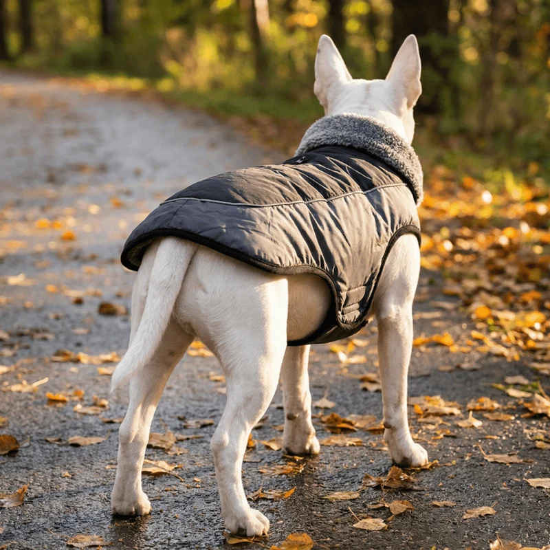 Warm Vest With Faux Fur Lining
