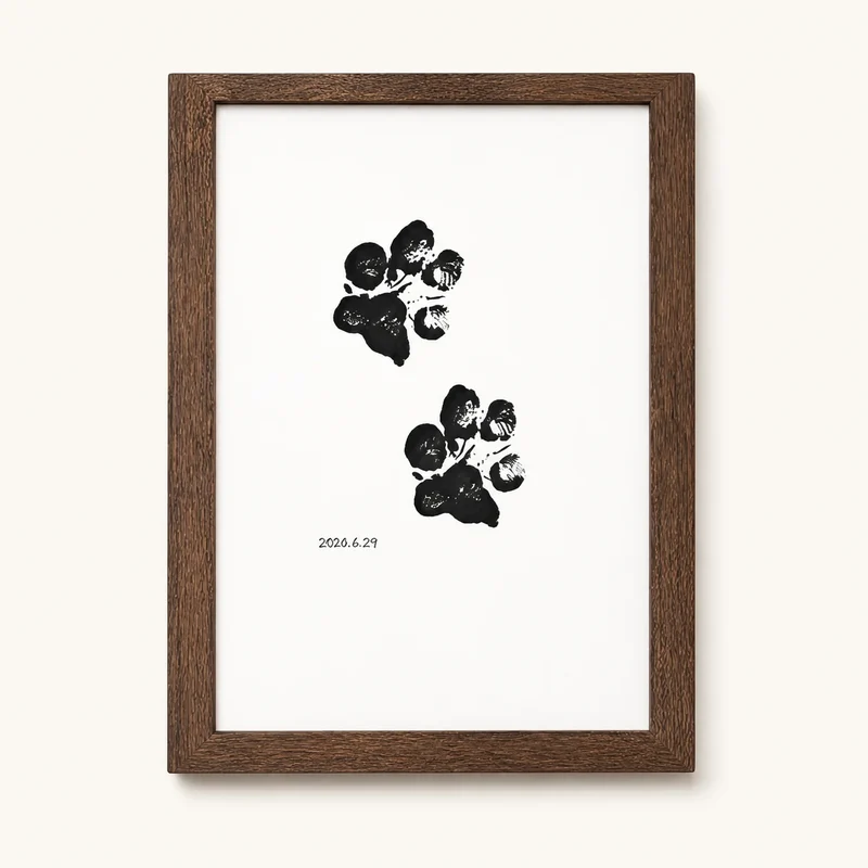 Mess-Free Paw Print Keepsake Frame