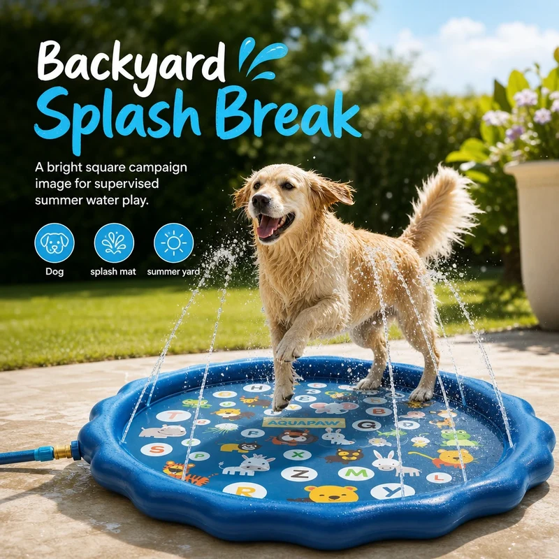 AquaPaw Dog Splash Pad & Sprinkler Mat