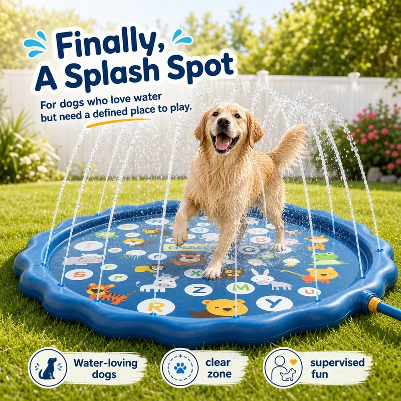 AquaPaw Dog Splash Pad & Sprinkler Mat