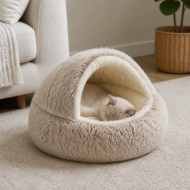 Snuggle Haven Cozy Cave Pet Bed