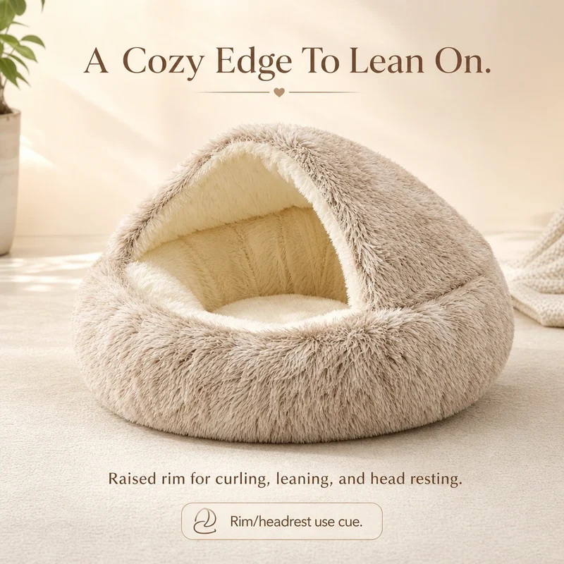 Snuggle Haven Cozy Cave Pet Bed