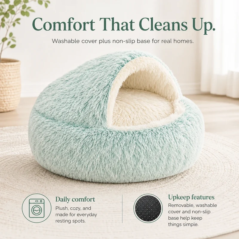 Snuggle Haven Cozy Cave Pet Bed