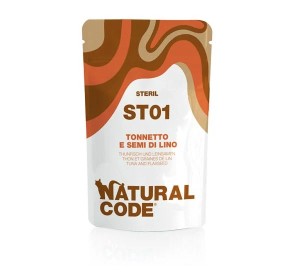 Natural Code Sterilized Buste 70 g per Gatti