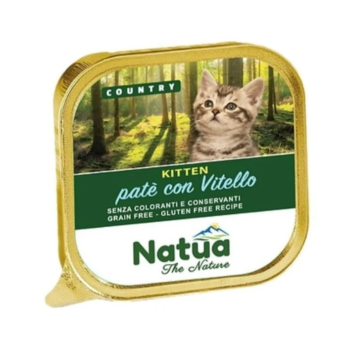 Natua Cat Country Kitten Pate' Con Vitello 100Gr