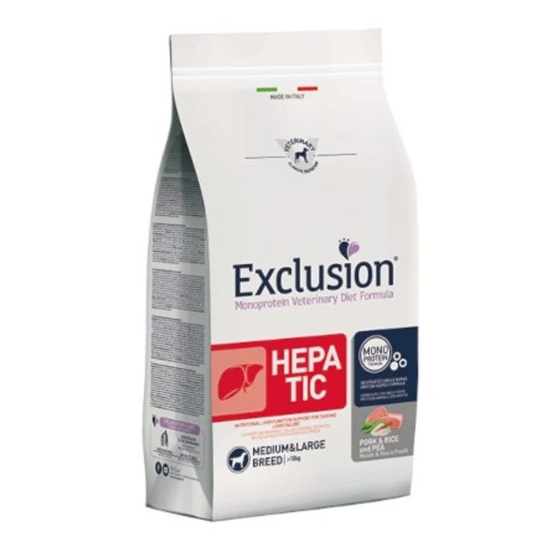 Exclusion Hepatic cibo per cani adulti medium large 2Kg