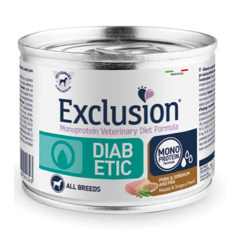 Exclusion Diabetic Cibo Per Cani Adulti Tutte Le Taglie 200Gr