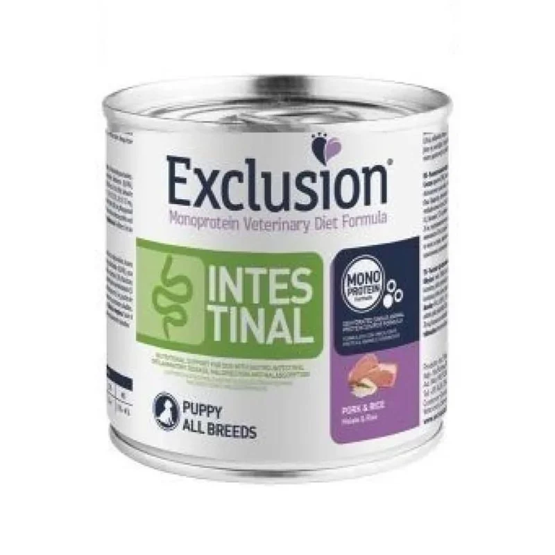 Exclusion Intestinal Cibo Per Cani Cuccioli Maiale E Riso 200Gr