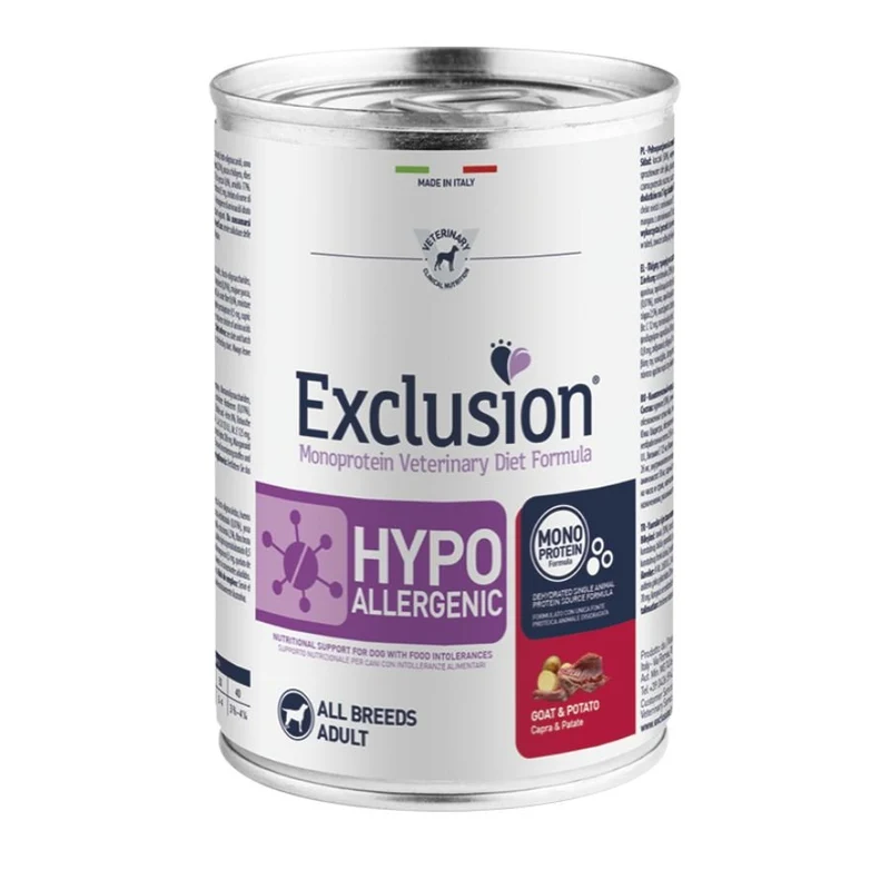 Exclusion Cibo per cani adulti Capra e Patate 200gr