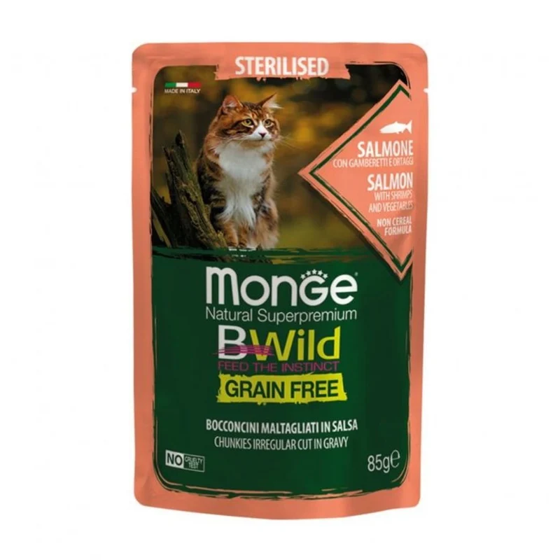 Monge Bwild Grain Free Cibo Per Gatti 85Gr