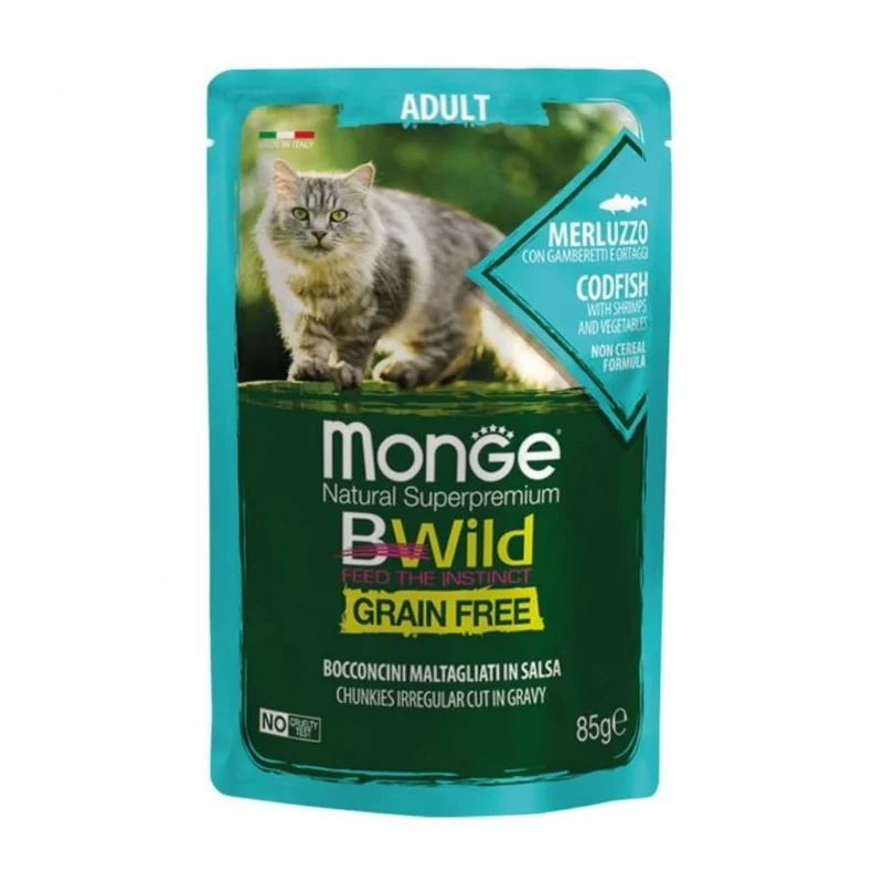 Monge Bwild Grain Free Cibo Per Gatti 85Gr