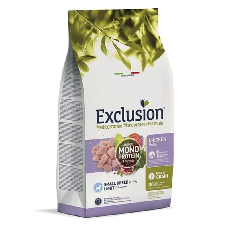 Exclusion Mediterraneo Light Cibo Per Cani Taglia Mini 500Gr