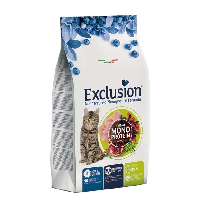 Exclusion Mediterraneo Cibo Per Gatti Adulti Gusto Pollo 300Gr