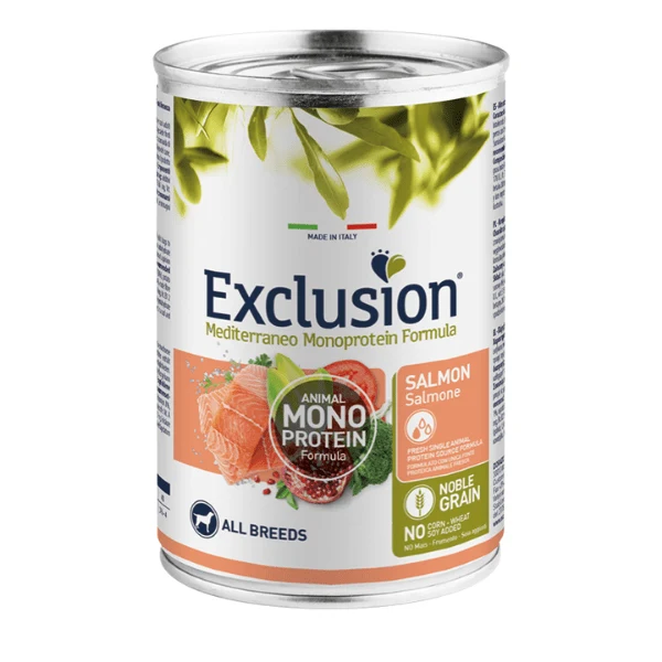 Exclusion Mediterraneo Cibo Per Cani Adulti Gusto Salmone 400Gr