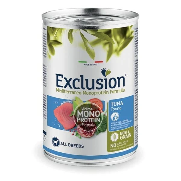 Exclusion Mediterraneo Cibo Per Cani Adulti Gusto Tonno 400Gr