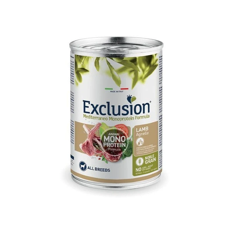 Exclusion Mediterraneo Cibo Per Cani Adulti Gusto Agnello 400Gr