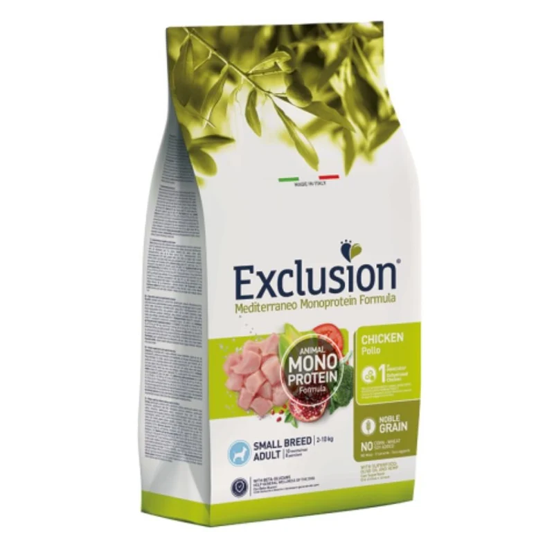 Exclusion Mediterraneo Cibo Per Cani Adulti Taglia Mini Gusto Pollo 500Gr