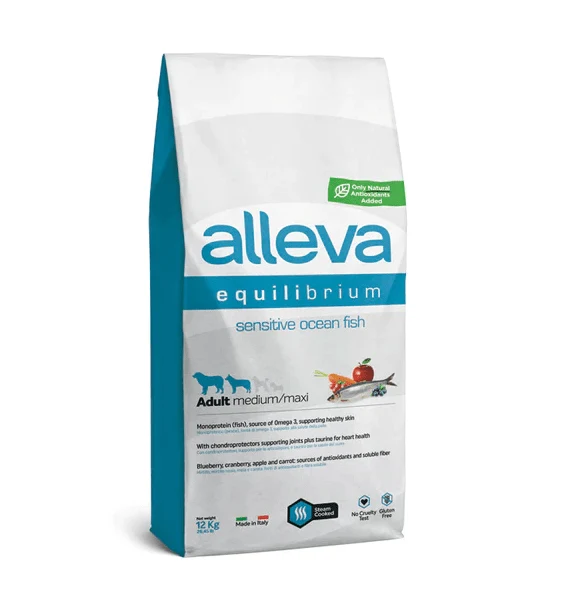 Alleva Adult Crocchette Per Cani Equilibrium Sensitive con Pesce 12 kg