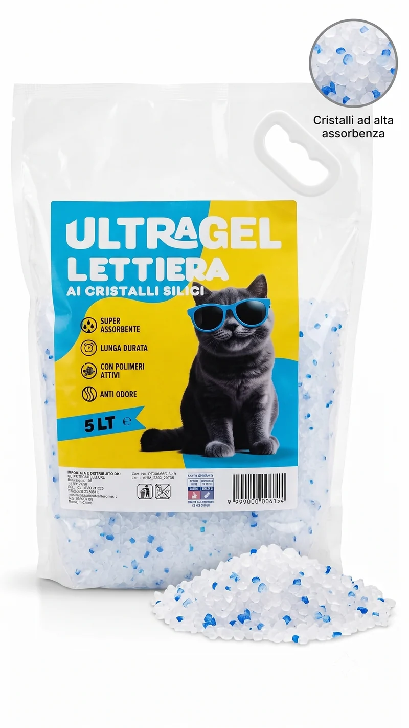 Ultragel — Lettiera per gatti al gel di silicio