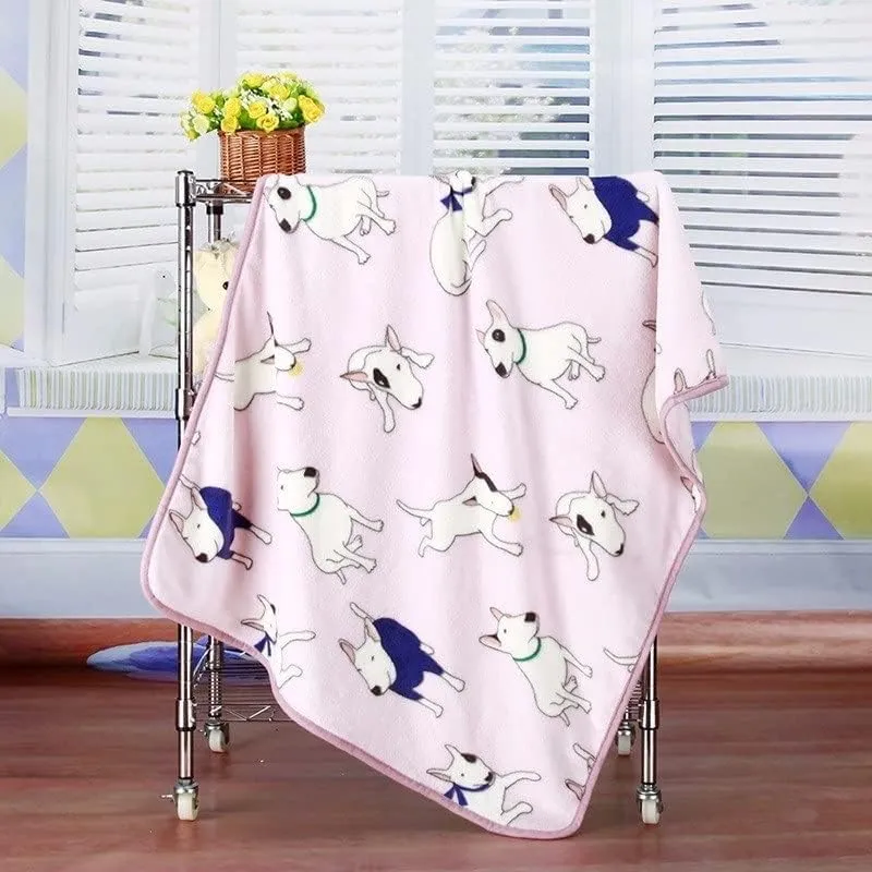 Bull Terrier Printed Fleece Blanket