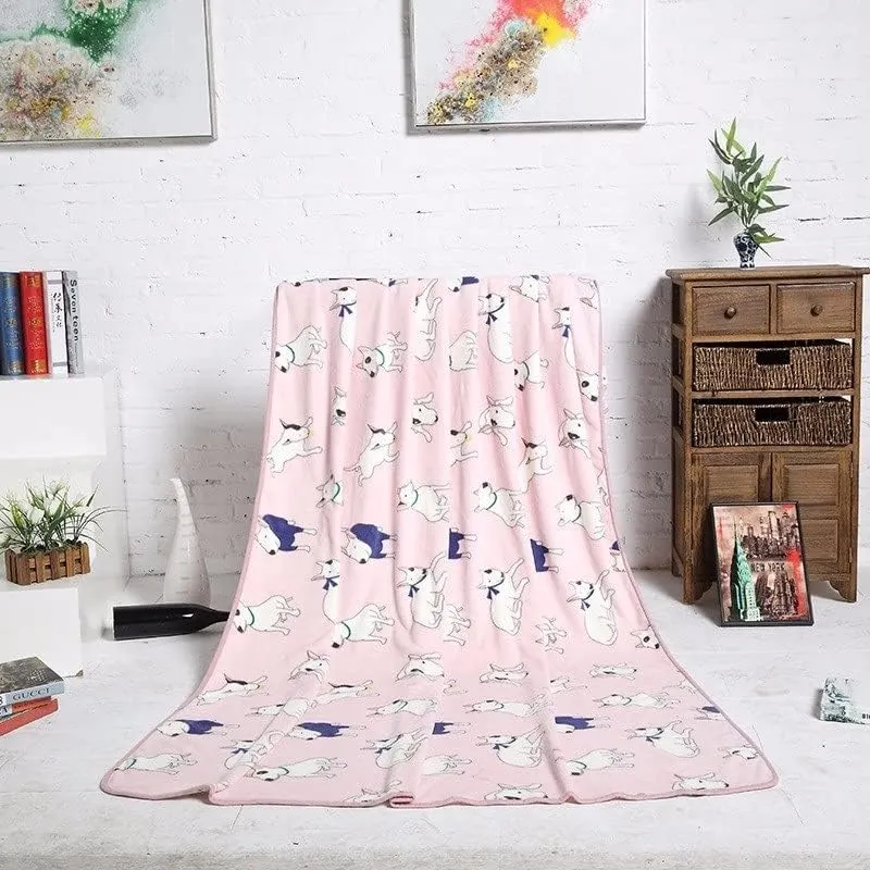 Bull Terrier Printed Fleece Blanket
