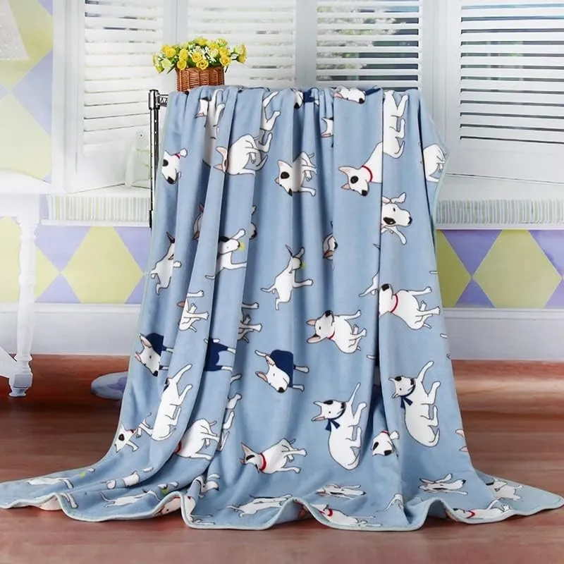 Bull Terrier Printed Fleece Blanket