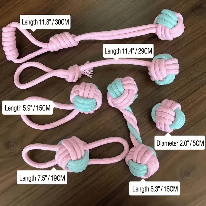6 Pack Chewing Rope Toys