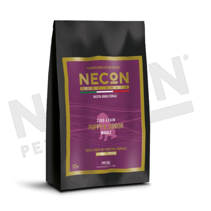 Necon Zero Grain Puppy & Junior Maiale, Piselli E Favetta