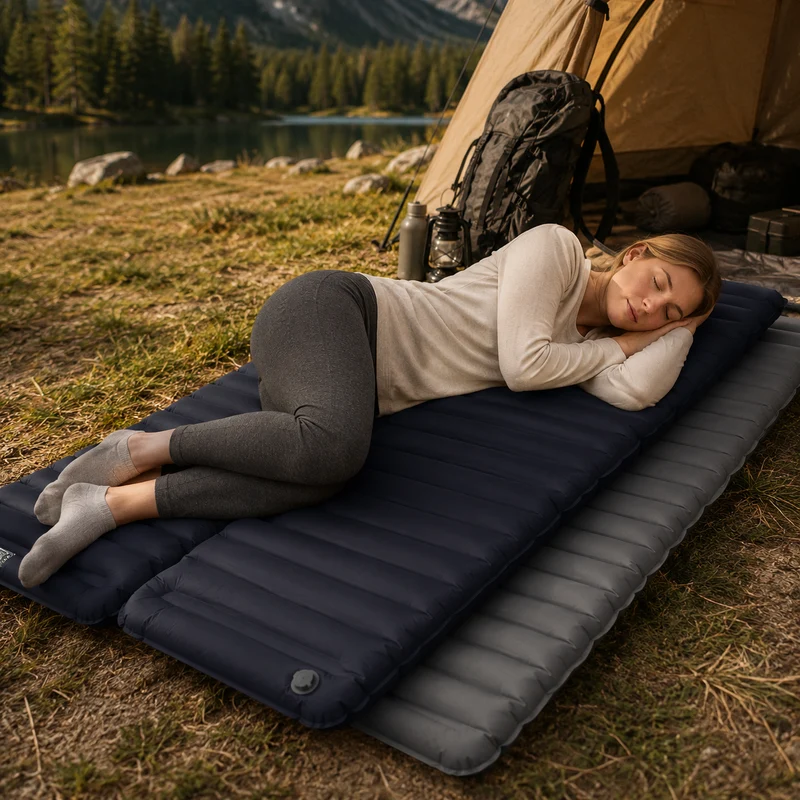 Travel Sleeping Pad Inflatable Camping Mattress Air Bed