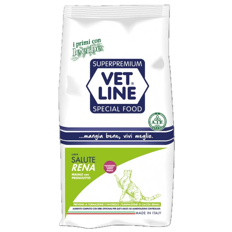Crocchette per Gatti Vet line Salute Rena Gusto Maiale Con Prosciutto