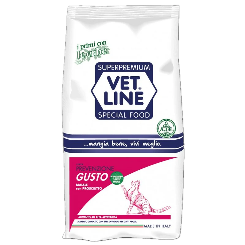 Crocchette per Gatti Vet line Linea Prevenzione Gusto Maiale Con Prosciutto