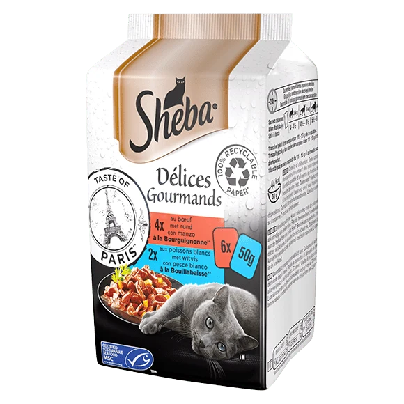 Sheba® Delices Gourmands Taste Of Paris 6X50G