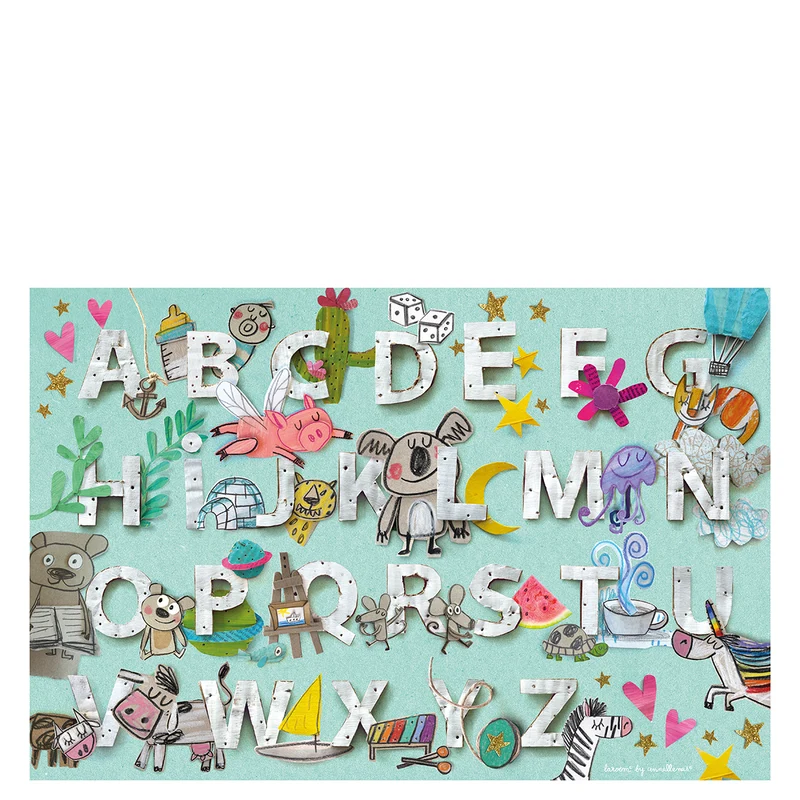 vinyl mat for kids abecedary green