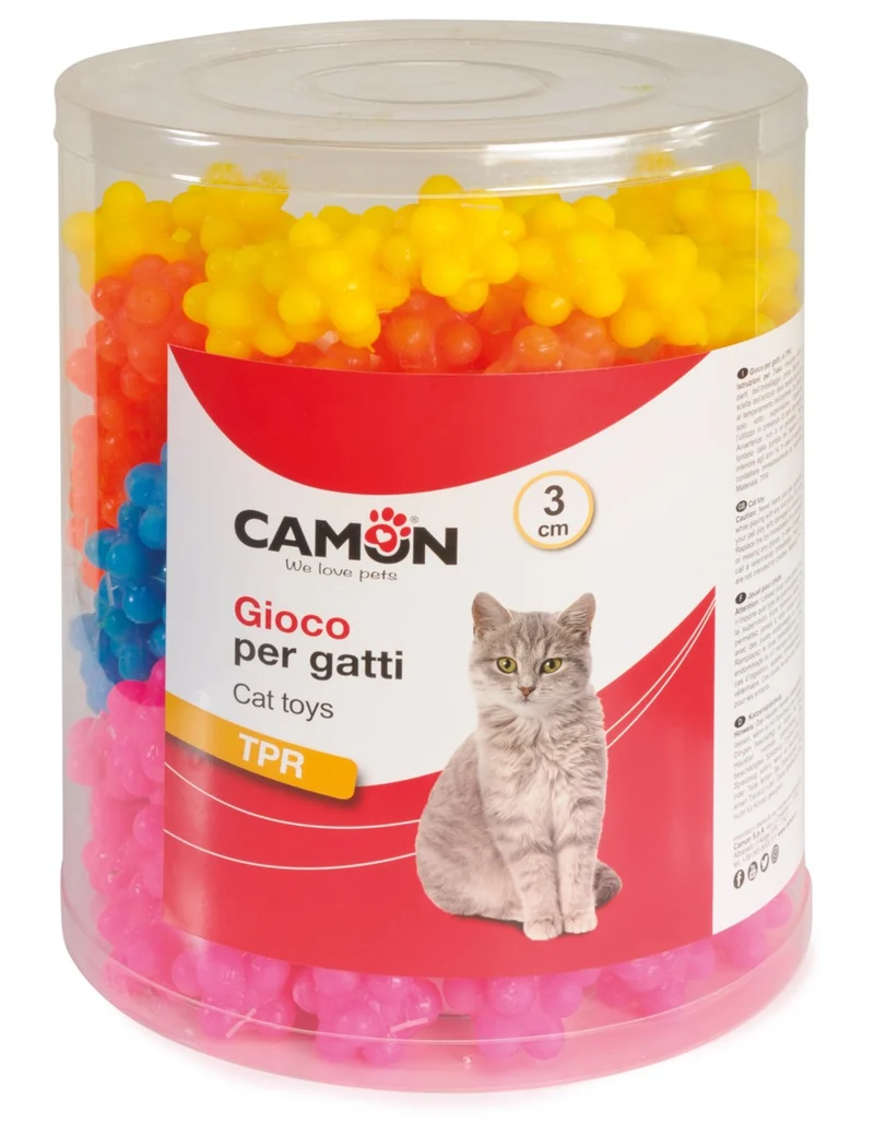 Gioco Palla Stella per Gatti 3cm Mix Colori 1 Pezzo