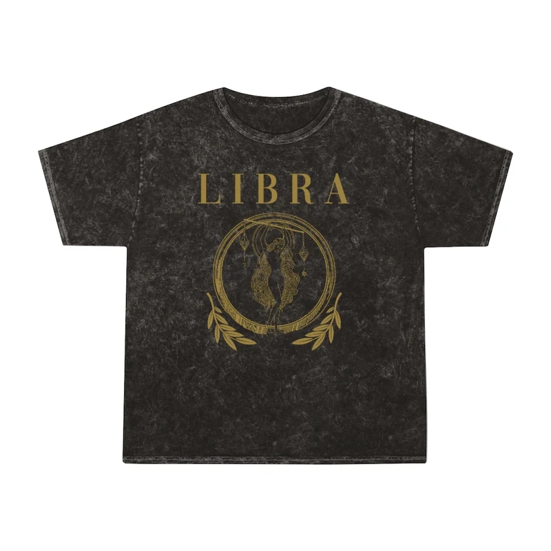 Unisex Libra Mineral Wash T-Shirt