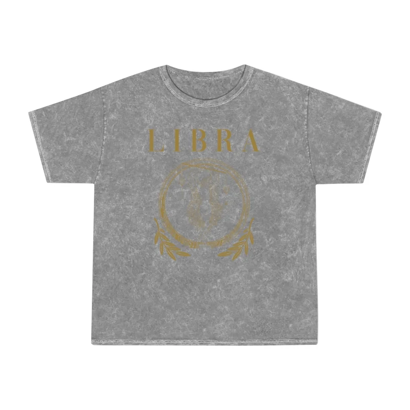 Unisex Libra Mineral Wash T-Shirt