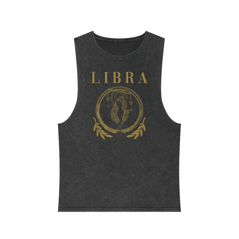 Unisex Libra Stonewash Tank Top