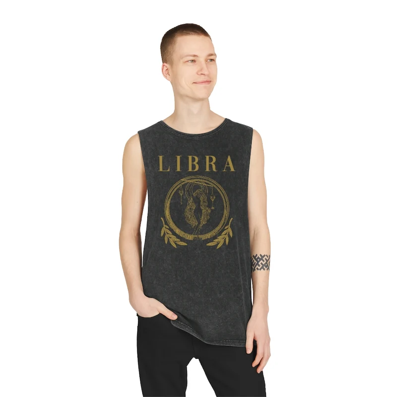 Unisex Libra Stonewash Tank Top