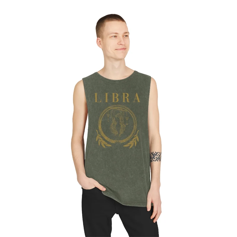 Unisex Libra Stonewash Tank Top