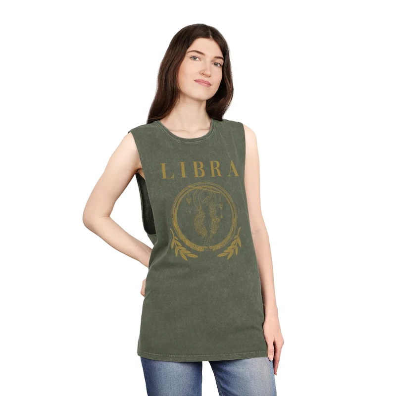 Unisex Libra Stonewash Tank Top
